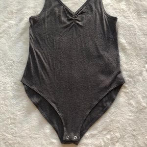 gray bodysuit perfectly paired with anything!